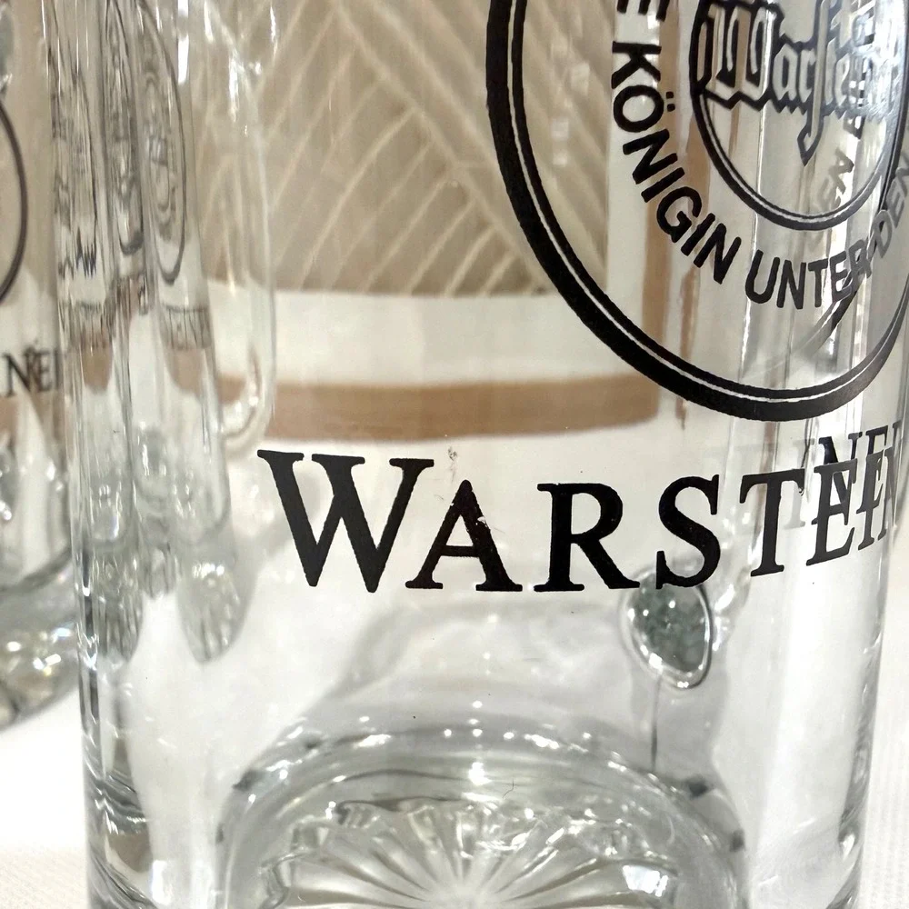 Vtg Warsteiner Beer Glass Mugs Set of 3 German Draft Tankards Heavy Base 0.5L